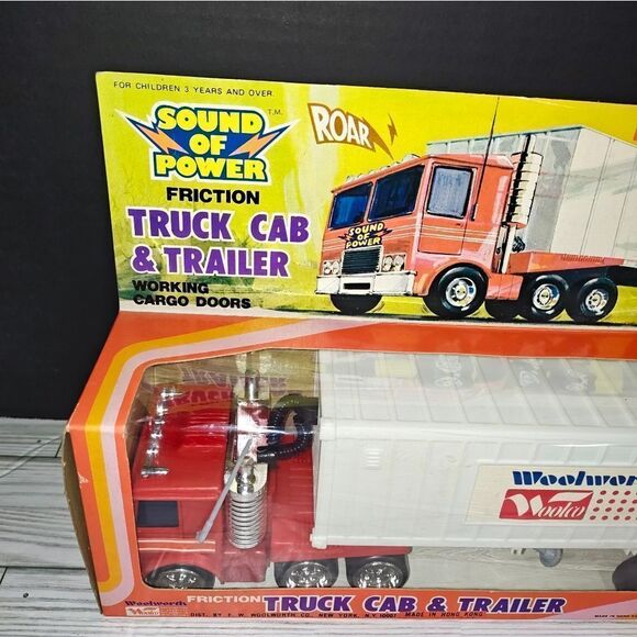 Friction 1970’s Woolco Woolworth Semi Truck Cab & Trailer Collectible Toy Rare - Picture 4 of 8